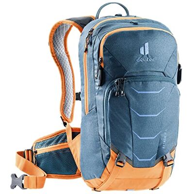 Deuter Attack 8 Jr Mochila De Ciclismo Para Niños, Con Protector, Arctic-Mandarine Deuter Attack 8 Jr Mochila De Ciclismo Para Niños, Con Protector, Arctic-Mandarine