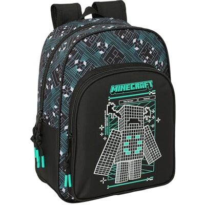 Safta MINECRAFT SCREEN Mochila Escolar Infantil Animada, Mochila Niño, Mochila Infantil, Adaptable a Carro, Ideal para Niños en Edad Escolar, Cómoda y Versátil, Calidad y Resistencia, 26x11x34 cm Safta MINECRAFT SCREEN Mochila Escolar Infantil Animada, Mochila Niño, Mochila Infantil, Adaptable a Carro, Ideal para Niños en Edad Escolar, Cómoda y Versátil, Calidad y Resistencia, 26x11x34 cm