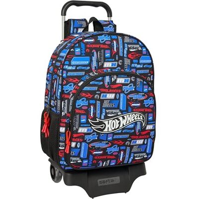 Safta HOT WHEELS Mochila Escolar con Carro 905, Ideal para Niños de Diferentes Edades, Cómoda y Versátil, Calidad y Resistencia, 33x14x42 cm Safta HOT WHEELS Mochila Escolar con Carro 905, Ideal para Niños de Diferentes Edades, Cómoda y Versátil, Calidad y Resistencia, 33x14x42 cm