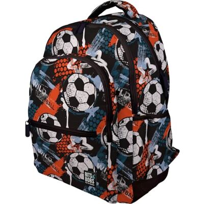 Grafoplas Mochila Escolar Ergonómica, 30 Litros, Bits&Bobs Wild Football, 33x46x22,5cm, Espalda y Asas Acolchadas, 3 Compartimentos, Zona Especial Portátil, Adaptable a Carrito, Modelo Rubber Grafoplas Mochila Escolar Ergonómica, 30 Litros, Bits&Bobs Wild Football, 33x46x22,5cm, Espalda y Asas Acolchadas, 3 Compartimentos, Zona Especial Portátil, Adaptable a Carrito, Modelo Rubber