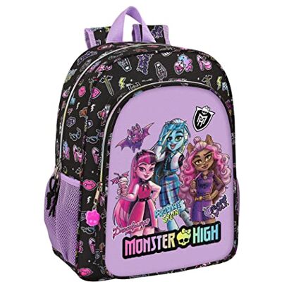 Safta MOCHILA DE 33 CM ADAPT.CARRO MONSTER HIGH "CREEP Safta MOCHILA DE 33 CM ADAPT.CARRO MONSTER HIGH "CREEP