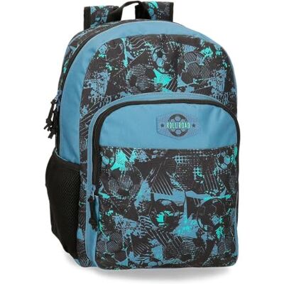 ROLL ROAD Soccer Mochila Escolar, Negro, 15,6L ROLL ROAD Soccer Mochila Escolar, Negro, 15,6L