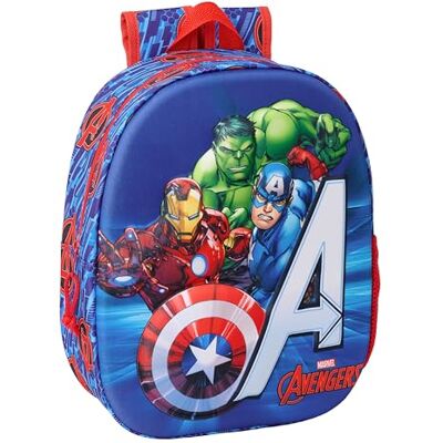 Safta AVENGERS 3D Mochila Escolar, con Diseño 3D, Adaptable a Carro, Ideal para Niños de Diferentes Edades, Cómoda y Versátil, Calidad y Resistencia, 27x10x33 cm Safta AVENGERS 3D Mochila Escolar, con Diseño 3D, Adaptable a Carro, Ideal para Niños de Diferentes Edades, Cómoda y Versátil, Calidad y Resistencia, 27x10x33 cm