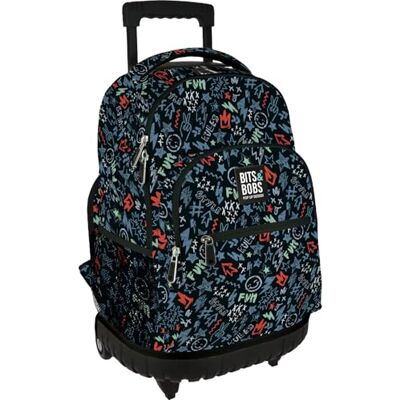 Grafoplas Mochila Escolar con Ruedas, Carro Integrado, 29 Litros, 52x37x25cm, Modelo Roller, Colección Peace Bits & Bobs, Perfecto Material Escolar Infantil y Primaria Grafoplas Mochila Escolar con Ruedas, Carro Integrado, 29 Litros, 52x37x25cm, Modelo Roller, Colección Peace Bits & Bobs, Perfecto Material Escolar Infantil y Primaria