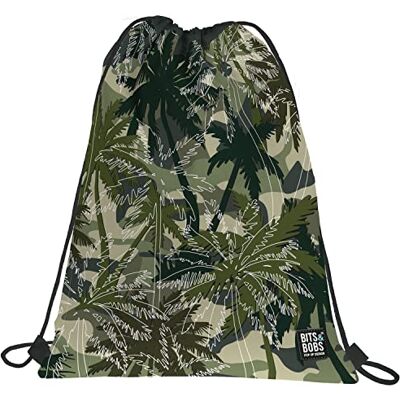Grafoplas Mochila Saco con Cuerdas, Bolsillo Exterior con Cremalleras, 36x47cm, Bits&Bobs Pop Up Design Stamps, Poliéster, Verde Grafoplas Mochila Saco con Cuerdas, Bolsillo Exterior con Cremalleras, 36x47cm, Bits&Bobs Pop Up Design Stamps, Poliéster, Verde