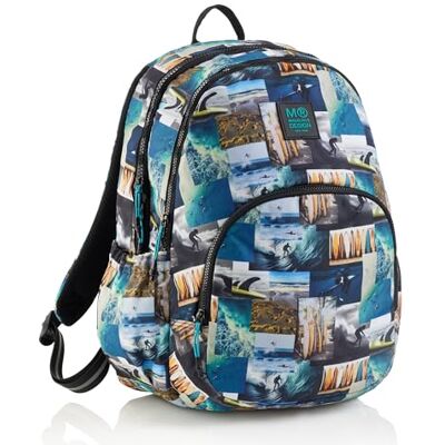 Miquelrius Mochila Escolar 27 L Triple Compartimento, Surfin' Miquelrius Mochila Escolar 27 L Triple Compartimento, Surfin'
