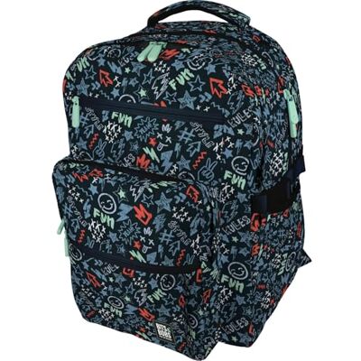 Grafoplas Mochila Escolar Grande, Bits&Bobs Peace, 32X46X24cm, 31 Litros, Zona Acolchada para Portátil, Modelo Bigpack, Máxima Ergonomía Grafoplas Mochila Escolar Grande, Bits&Bobs Peace, 32X46X24cm, 31 Litros, Zona Acolchada para Portátil, Modelo Bigpack, Máxima Ergonomía