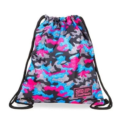 Coolpack , Mochila de cuerda SPRINT LINE CAMO FUSION PINK, Multicolor Coolpack , Mochila de cuerda SPRINT LINE CAMO FUSION PINK, Multicolor