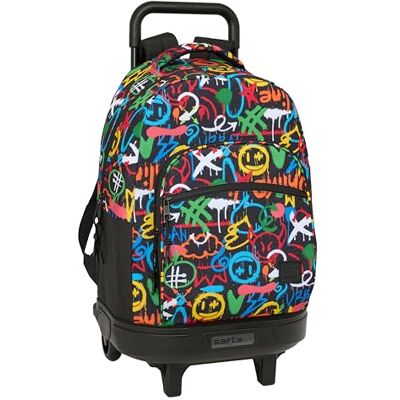 Safta GRAFFITI COLORS Mochila Grande con Ruedas, Compacta, Extraíble, Ideal para Niños de Diferentes Edades, Cómoda y Versátil, Calidad y Resistencia, 33x22x45 cm Safta GRAFFITI COLORS Mochila Grande con Ruedas, Compacta, Extraíble, Ideal para Niños de Diferentes Edades, Cómoda y Versátil, Calidad y Resistencia, 33x22x45 cm