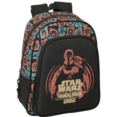 Safta MANDALORIAN & GROGU Mochila Escolar Infantil, Ideal para Niños de Diferentes Edades, Cómoda y Versátil, Calidad y Resistencia, 27x10x33 cm Safta MANDALORIAN & GROGU Mochila Escolar Infantil, Ideal para Niños de Diferentes Edades, Cómoda y Versátil, Calidad y Resistencia, 27x10x33 cm