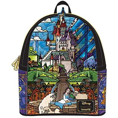 Loungefly Disney Princess Castle Series Belle Mini Mochila Loungefly Disney Princess Castle Series Belle Mini Mochila