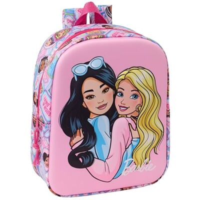 Safta BARBIE 3D Mochila de Guardería 3D, Adaptable a Carro, Fácil Limpieza, Ideal para Niños de Diferentes Edades, Cómoda y Versátil, Calidad y Resistencia, 22x10x27 cm Safta BARBIE 3D Mochila de Guardería 3D, Adaptable a Carro, Fácil Limpieza, Ideal para Niños de Diferentes Edades, Cómoda y Versátil, Calidad y Resistencia, 22x10x27 cm