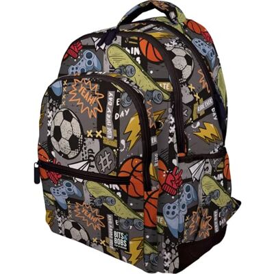 Grafoplas Mochila Escolar Ergonómica, 30 Litros, Bits&Bobs Free Sport, 33x46x22,5cm, Espalda y Asas Acolchadas, 3 Compartimentos, Zona Especial Portátil, Adaptable a Carrito, Modelo Rubber Grafoplas Mochila Escolar Ergonómica, 30 Litros, Bits&Bobs Free Sport, 33x46x22,5cm, Espalda y Asas Acolchadas, 3 Compartimentos, Zona Especial Portátil, Adaptable a Carrito, Modelo Rubber