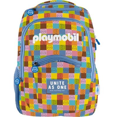 DOHE Mochila Escolar Ergonómica Gran Capacidad (20L), 6 Bolsillos, Compartimento para Portátil/Tablet, Correas para Carro Playmobil Unite as One DOHE Mochila Escolar Ergonómica Gran Capacidad (20L), 6 Bolsillos, Compartimento para Portátil/Tablet, Correas para Carro Playmobil Unite as One