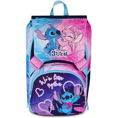 Seven Mochila doble Lilo & Stitch compartimento extensible, lila, gran capacidad, respaldo preformado, niña, escuela primaria, Lila., Talla única, Casual Seven Mochila doble Lilo & Stitch compartimento extensible, lila, gran capacidad, respaldo preformado, niña, escuela primaria, Lila., Talla única, Casual