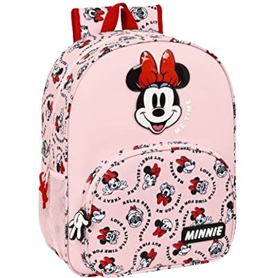 Safta MINNIE MOUSE Me Time Mochila Escolar Niño, Mochila Niño, Mochila Infantil, Adaptable a Carro, Ideal para Niños, Cómoda y Versátil, Calidad y Resistencia, 33x14x42 cm, Color Rosa claro Safta MINNIE MOUSE Me Time Mochila Escolar Niño, Mochila Niño, Mochila Infantil, Adaptable a Carro, Ideal para Niños, Cómoda y Versátil, Calidad y Resistencia, 33x14x42 cm, Color Rosa claro