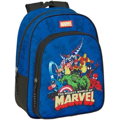 Safta AVENGERS Mochila Escolar Infantil, Ideal para Niños de Diferentes Edades, Cómoda y Versátil, Calidad y Resistencia, 27x10x33 cm Safta AVENGERS Mochila Escolar Infantil, Ideal para Niños de Diferentes Edades, Cómoda y Versátil, Calidad y Resistencia, 27x10x33 cm