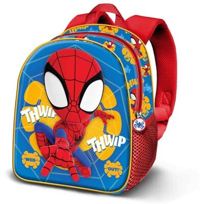 KARACTERMANIA Marvel Spiderman Web Out-Mochila 3D Elite, Azul 25 x 30 cm, Capacidad 7 L KARACTERMANIA Marvel Spiderman Web Out-Mochila 3D Elite, Azul 25 x 30 cm, Capacidad 7 L