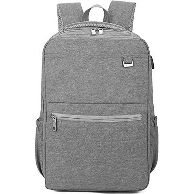 HYKJ Mochila para laptop de 14 pulgadas con puerto de carga USB, mochila de viaje impermeable, mochila escolar para computadora, mochila casual, bolsa impermeable para laptop para mujeres y hombres HYKJ Mochila para laptop de 14 pulgadas con puerto de carga USB, mochila de viaje impermeable, mochila escolar para computadora, mochila casual, bolsa impermeable para laptop para mujeres y hombres