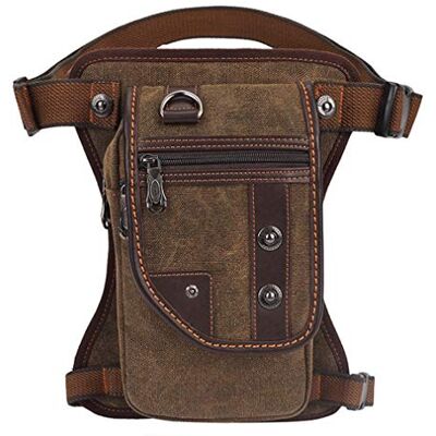Xieben Lienzo Caer Bolsa De La Pierna para Hombres Mujeres Motocicleta Bicicleta Multiusos Cintura del Muslo Paquete De Fanny Hombre Viajes Montar Pesca Senderismo Ciclismo Al Aire Libre Bolsa Marrón Xieben Lienzo Caer Bolsa De La Pierna para Hombres Mujeres Motocicleta Bicicleta Multiusos Cintura del Muslo Paquete De Fanny Hombre Viajes Montar Pesca Senderismo Ciclismo Al Aire Libre Bolsa Marrón