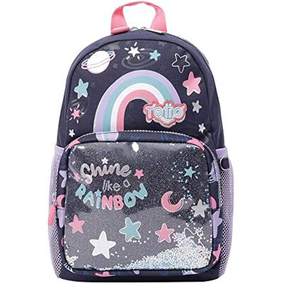 TOTTO Mochila Infantil, Modelo Shainy, Mochila Pequeña, Capacidad 6 L, 2 Compartimentos, Bolsillos Botella, Espaldar con Identificador, Correas Acolchadas, Estampado Rainbow Multicolor TOTTO Mochila Infantil, Modelo Shainy, Mochila Pequeña, Capacidad 6 L, 2 Compartimentos, Bolsillos Botella, Espaldar con Identificador, Correas Acolchadas, Estampado Rainbow Multicolor
