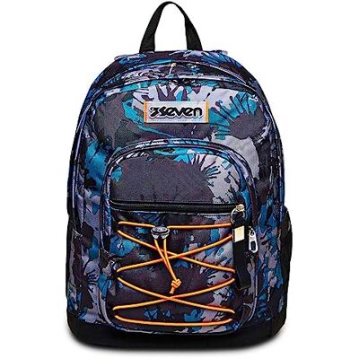 Seven Mochila New Fit, Chromo Fluid Boy, Multicolor, Doble Compartimento, Escuela & Viaje Seven Mochila New Fit, Chromo Fluid Boy, Multicolor, Doble Compartimento, Escuela & Viaje