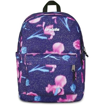 Invicta Mochila escolar Lab Fantasy Shine, morado, doble compartimento con bolsillo para PC y bolsillo para botella, 27 l, escuela secundaria y superior, mochila para niña Invicta Mochila escolar Lab Fantasy Shine, morado, doble compartimento con bolsillo para PC y bolsillo para botella, 27 l, escuela secundaria y superior, mochila para niña