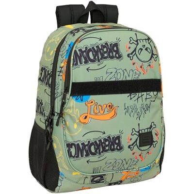 Safta GRAFFITI ZONE Mochila Escolar Infantil, Ideal para Niños de Diferentes Edades, Cómoda y Versátil, Calidad y Resistencia, 32x16x44 cm Safta GRAFFITI ZONE Mochila Escolar Infantil, Ideal para Niños de Diferentes Edades, Cómoda y Versátil, Calidad y Resistencia, 32x16x44 cm