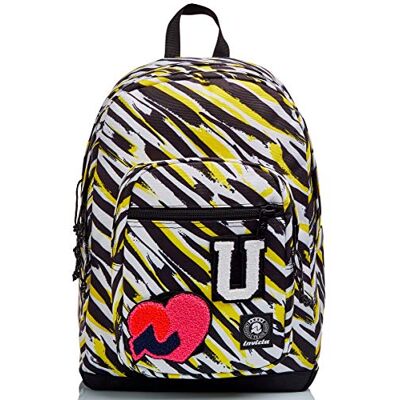 Invicta Seven Mochila Jelek Animalier Patch Me Zebra, Unisex con Doble Compartimento, para Niños, Amarilla, Talla Única Invicta Seven Mochila Jelek Animalier Patch Me Zebra, Unisex con Doble Compartimento, para Niños, Amarilla, Talla Única