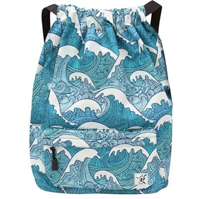 Risefit Bolsa impermeable con cordón, bolsa de gimnasio, mochila deportiva de playa para hombres y mujeres Risefit Bolsa impermeable con cordón, bolsa de gimnasio, mochila deportiva de playa para hombres y mujeres