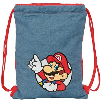 Safta SUPER MARIO Mochila Saco Plano Junior, Mochila, Ideal para Niños de Diferentes Edades, Cómoda y Versátil, Calidad y Resistencia, 26x34 cm Safta SUPER MARIO Mochila Saco Plano Junior, Mochila, Ideal para Niños de Diferentes Edades, Cómoda y Versátil, Calidad y Resistencia, 26x34 cm