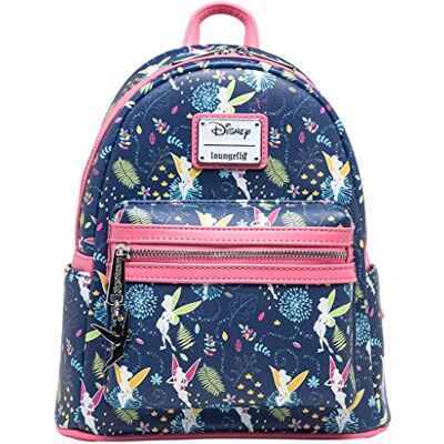 Loungefly Mochila para mujer con estampado de Campanilla rosa de Disney Glow in the Dark Allover Print, Multi, talla única, talla única Loungefly Mochila para mujer con estampado de Campanilla rosa de Disney Glow in the Dark Allover Print, Multi, talla única, talla única