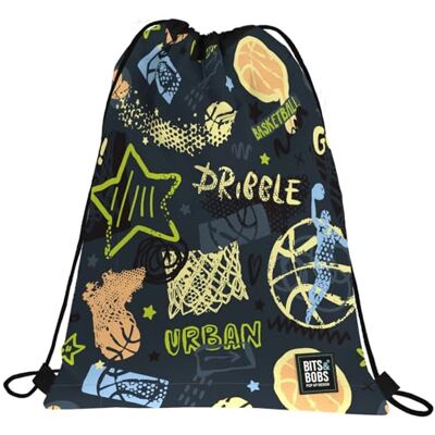 Grafoplas Grafoplás Mochila Saco con Cuerdas, 36x47cm, Bolsillo Exterior con Cremalleras, Streetball, Bits&Bobs Pop Up Design, Perfecta para Extra Escolares Grafoplas Grafoplás Mochila Saco con Cuerdas, 36x47cm, Bolsillo Exterior con Cremalleras, Streetball, Bits&Bobs Pop Up Design, Perfecta para Extra Escolares