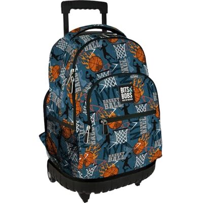Grafoplas Mochila Escolar con Ruedas, Carro Integrado, 29 Litros, 52x37x25cm, Modelo Roller, Colección Basketball Bits & Bobs, Perfecto Material Escolar Infantil y Primaria Grafoplas Mochila Escolar con Ruedas, Carro Integrado, 29 Litros, 52x37x25cm, Modelo Roller, Colección Basketball Bits & Bobs, Perfecto Material Escolar Infantil y Primaria