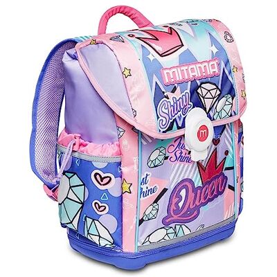 Mitama Mochila Doble Compartimiento, UPSIDE JUST SHINE, Lila Bolsillo por Botella Termica, Varios Bolsillos Interiores, Tirantes Ergonomicos, Mochila Escuela Primaria Niñas Mitama Mochila Doble Compartimiento, UPSIDE JUST SHINE, Lila Bolsillo por Botella Termica, Varios Bolsillos Interiores, Tirantes Ergonomicos, Mochila Escuela Primaria Niñas