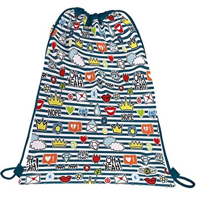 Grafoplas Stickers, Bolsa Saco Crown Unisex Niños, Multicolor, 36x47cm Grafoplas Stickers, Bolsa Saco Crown Unisex Niños, Multicolor, 36x47cm