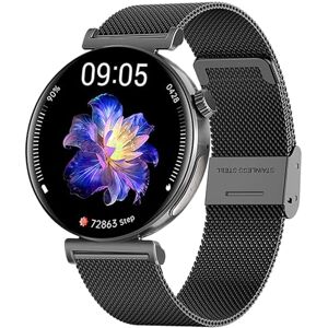 Knauermann (2024) Negro Reloj Inteligente de Salud con función de telefonía Función ECG + HRV y SOS Pantalla AMOLED Bluetooth BT Apnea del Sueño Banda Milanesa Negro, 14-24, Knauermann (2024) Negro Reloj Inteligente de Salud con función de telefonía Función ECG + HRV y SOS Pantalla AMOLED Bluetooth BT Apnea del Sueño Banda Milanesa Negro, 14-24,