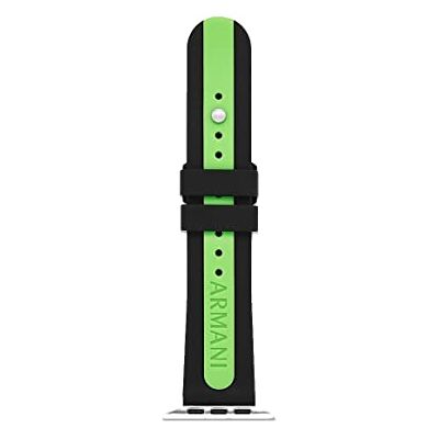 Giorgio Armani Pulsera compatible con Apple Watch, 42/44/45 mm 22 mm Silicona Multi, Giorgio Armani Pulsera compatible con Apple Watch, 42/44/45 mm 22 mm Silicona Multi,