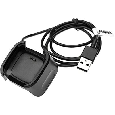 vhbw Cable de Carga USB Compatible con Fitbit Versa Lite Versa, Versa 2 smartwatch Estación carga negro, 100 cm vhbw Cable de Carga USB Compatible con Fitbit Versa Lite Versa, Versa 2 smartwatch Estación carga negro, 100 cm
