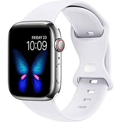 DEEPPY Sport Bands Kompatibel mit Apple Watch Band 38mm 40mm 41mm 42mm 44mm 45mm für Frauen/Männer Wasserdichtes Weiches Silikon Ersatzband Zubehör für iWatch Bands Serie 7/6/5/4/3/2/1/SE DEEPPY Sport Bands Kompatibel mit Apple Watch Band 38mm 40mm 41mm 42mm 44mm 45mm für Frauen/Männer Wasserdichtes Weiches Silikon Ersatzband Zubehör für iWatch Bands Serie 7/6/5/4/3/2/1/SE