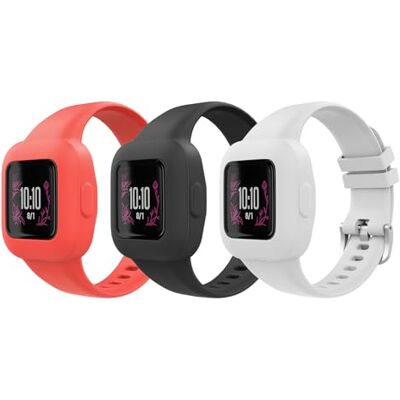 MoKo Pack de 3 Correas de Silicona Compatible con Garmin Vivofit JR 3 MoKo Pack de 3 Correas de Silicona Compatible con Garmin Vivofit JR 3