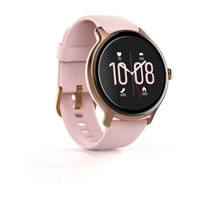 Hama Reloj Inteligente Waterproof (6 días de Carga, Frecuencia cardíaca, Oxígeno en Sangre, Estrés y Tiempo de Entrenamiento), Color Rosa Hama Reloj Inteligente Waterproof (6 días de Carga, Frecuencia cardíaca, Oxígeno en Sangre, Estrés y Tiempo de Entrenamiento), Color Rosa