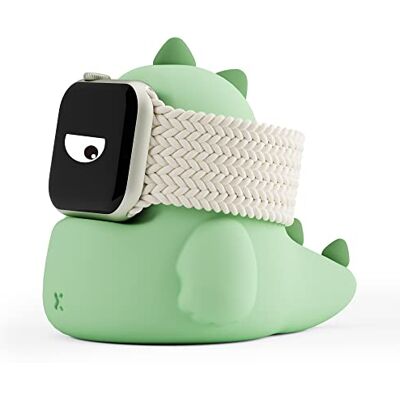 ELETIUO Soporte de Carga Compatible con Apple Watch Series Ultra/8/SE2/7/6/SE/5/4/3/2/1, Base de Carga para iWatch de Dinosaurio, Compatible con Modo de mesita de Noche, Verde Menta ELETIUO Soporte de Carga Compatible con Apple Watch Series Ultra/8/SE2/7/6/SE/5/4/3/2/1, Base de Carga para iWatch de Dinosaurio, Compatible con Modo de mesita de Noche, Verde Menta
