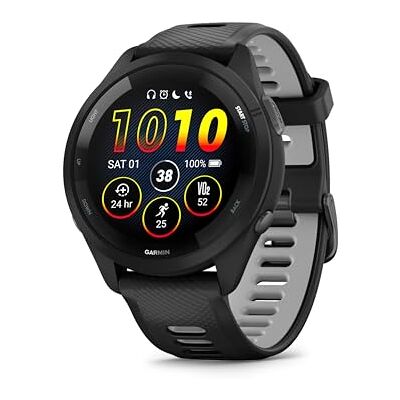 Garmin Forerunner 265 Reloj Inteligente para Correr con GPS, Pantalla Táctil AMOLED, Métricas Optimizadas, Planes de Entrenamiento, Pay, Música, Autonomía de 13 Días, Negro Garmin Forerunner 265 Reloj Inteligente para Correr con GPS, Pantalla Táctil AMOLED, Métricas Optimizadas, Planes de Entrenamiento, Pay, Música, Autonomía de 13 Días, Negro