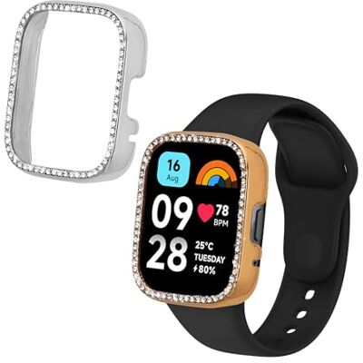 kwmobile Protector Reloj Inteligente Compatible con Xiaomi Redmi Watch 3 Active/Redmi Watch 3 Lite Protector Pantalla Reloj 2X Carcasa Antigolpes para Esfera Smartwatch Plata/Oro Rosa kwmobile Protector Reloj Inteligente Compatible con Xiaomi Redmi Watch 3 Active/Redmi Watch 3 Lite Protector Pantalla Reloj 2X Carcasa Antigolpes para Esfera Smartwatch Plata/Oro Rosa