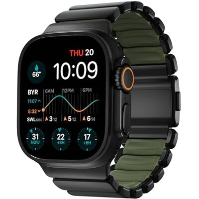 NOMAD Stratos Band I Correa para Apple Watch 42/44/45/46/49 mm, diseño híbrido NOMAD Stratos Band I Correa para Apple Watch 42/44/45/46/49 mm, diseño híbrido