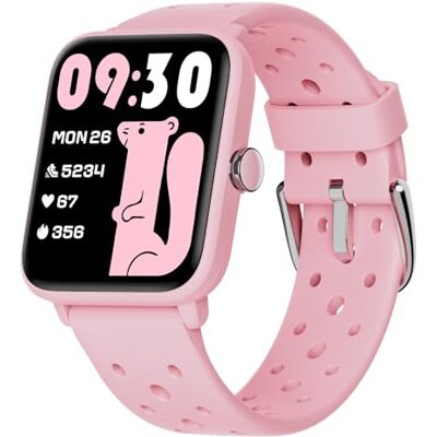 BIGGERFIVE Pulsera Actividad Sin App Niñas 5 a 14 años, Reloj Inteligente con Podómetro, Resistente al Agua 5 ATM, Monitor de Sueño, Despertador Vibratorio, Juegos de Rompecabezas, Rosa poroso BIGGERFIVE Pulsera Actividad Sin App Niñas 5 a 14 años, Reloj Inteligente con Podómetro, Resistente al Agua 5 ATM, Monitor de Sueño, Despertador Vibratorio, Juegos de Rompecabezas, Rosa poroso