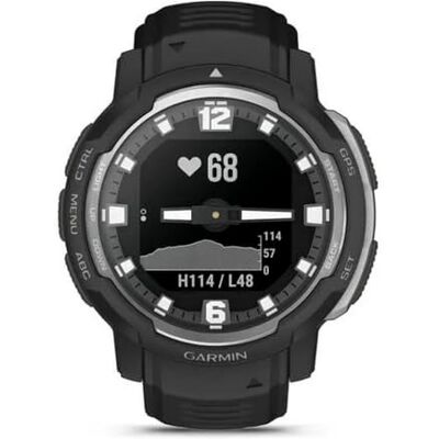 Garmin Instinct Crossover, Reloj Inteligente con manecillas de Reloj analógico luminiscentes, Pantalla Monocroma, Aplicaciones Deportivas preinstaladas y autonomía de hasta 28 días, Negro Garmin Instinct Crossover, Reloj Inteligente con manecillas de Reloj analógico luminiscentes, Pantalla Monocroma, Aplicaciones Deportivas preinstaladas y autonomía de hasta 28 días, Negro