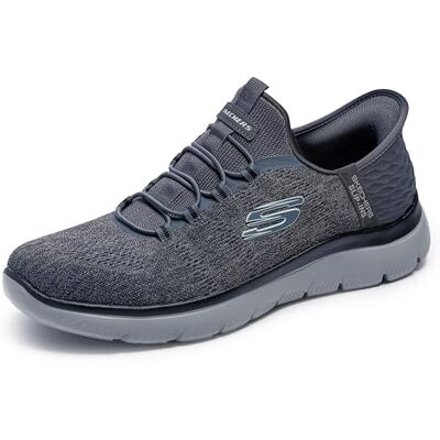 Skechers Hombre Summits Key Pace Slip-In ENTRENADOR, Charcoal Mesh/Black Trim, 39 EU Large Skechers Hombre Summits Key Pace Slip-In ENTRENADOR, Charcoal Mesh/Black Trim, 39 EU Large