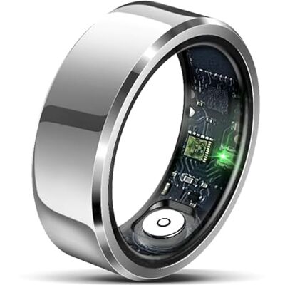 Beafon , Felixx Anillo Inteligente SR6 de Plata tamaño 12 (67,2 mm), Seguimiento de la frecuencia cardíaca, Monitor de presión Arterial, podómetro, IP68, Bluetooth, Acero Inoxidable, Incluye Caja de Beafon , Felixx Anillo Inteligente SR6 de Plata tamaño 12 (67,2 mm), Seguimiento de la frecuencia cardíaca, Monitor de presión Arterial, podómetro, IP68, Bluetooth, Acero Inoxidable, Incluye Caja de